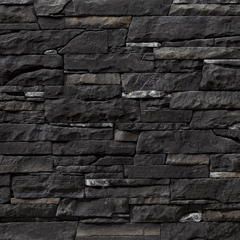 inka dark rundle manufactured stone siding 317862 product shot