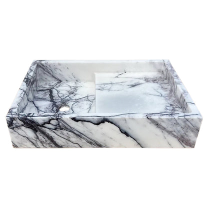 New York Marble Wall-mount Bathroom Sink Polished (W)16" (L)24" (H)5" front view