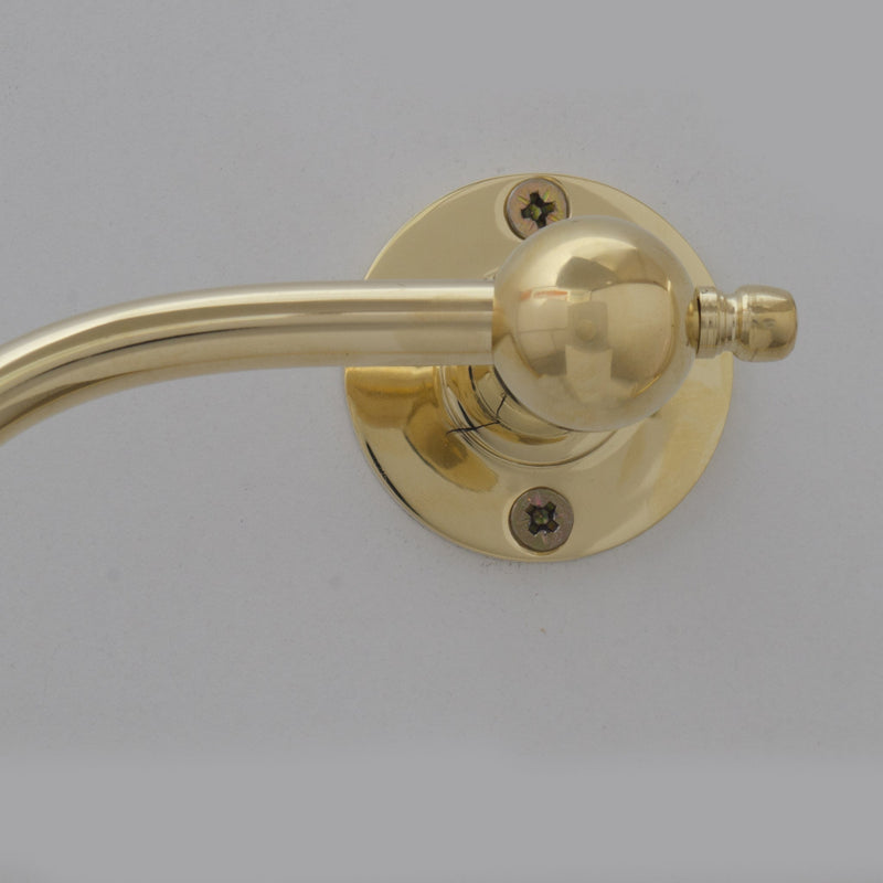 Solid Brass Towel Holder, Handcrafted Powder Room Holder