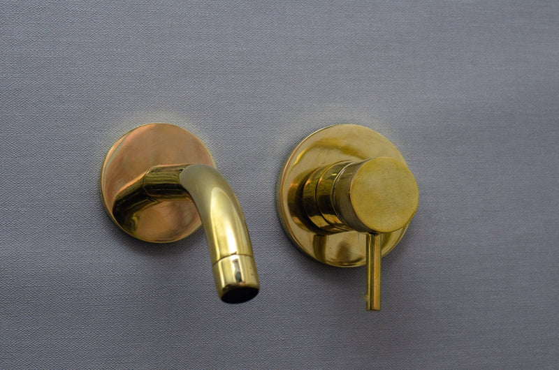 Unlacquered Brass Bathroom Faucet - Single Handle Bathroom Faucet