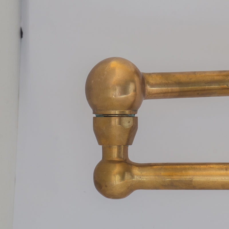 Unlacquered Brass Pot Filler,  Aged Brass Faucet, Stove Faucet