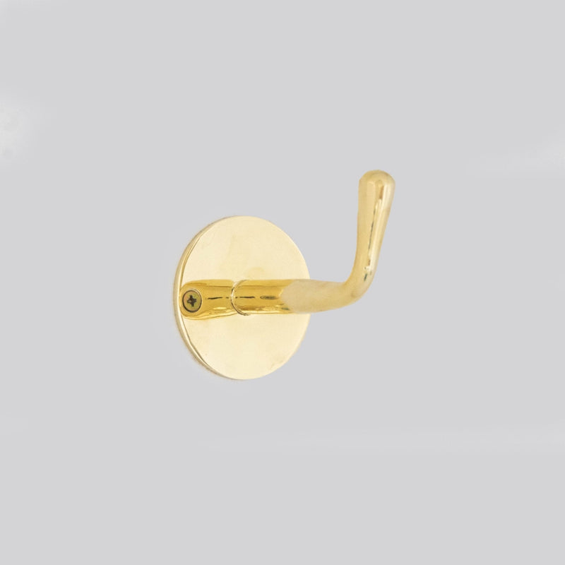 Unlacquered Brass Wall Hook - Bath Towel Holder