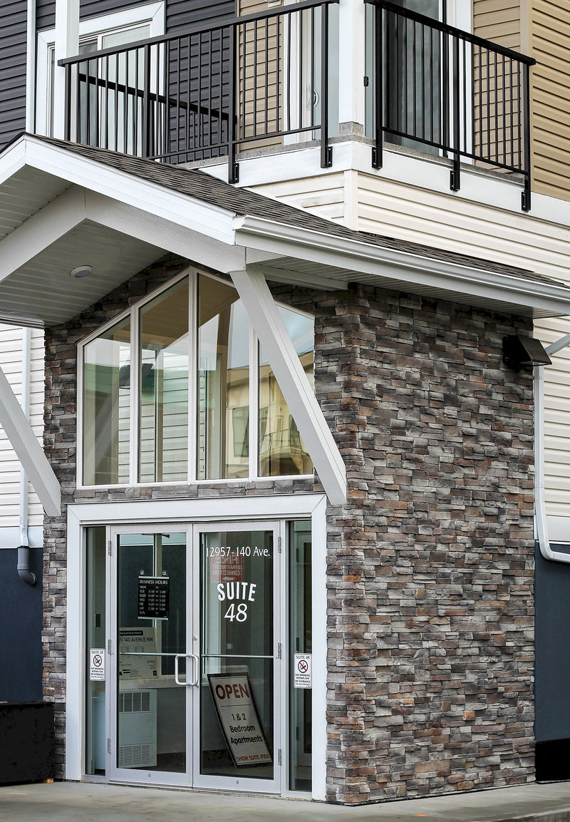 urban granat manufactured stone siding 317940 store balcony