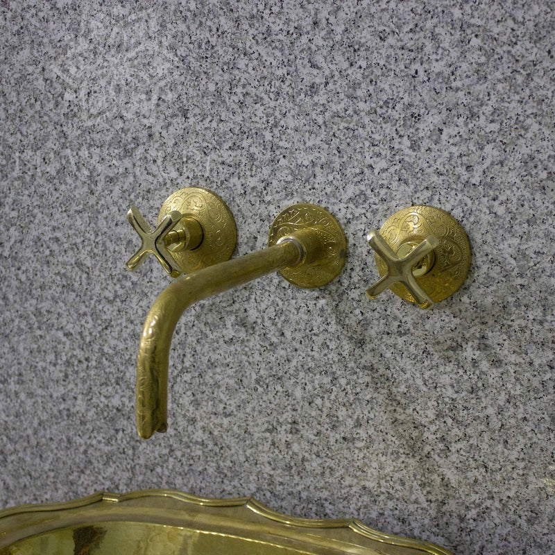 Engraved Wall Mounted Faucet