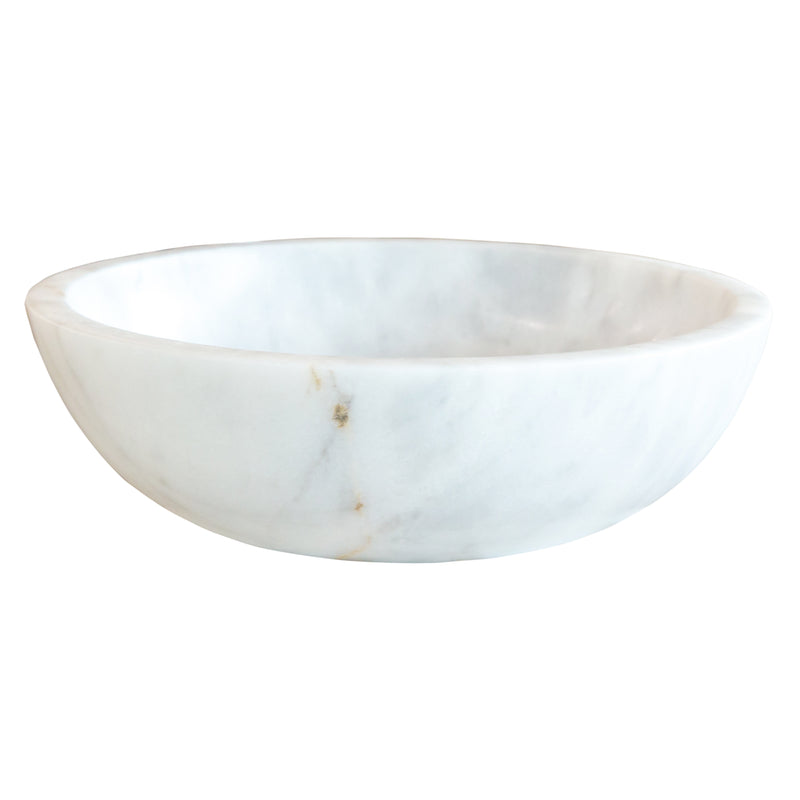 Gobek Carrara White Natural Stone Marble Vessel Sink Polished