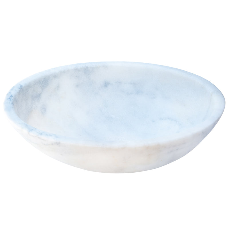 Gobek Carrara White Marble Natural Stone Oval Vessel Sink