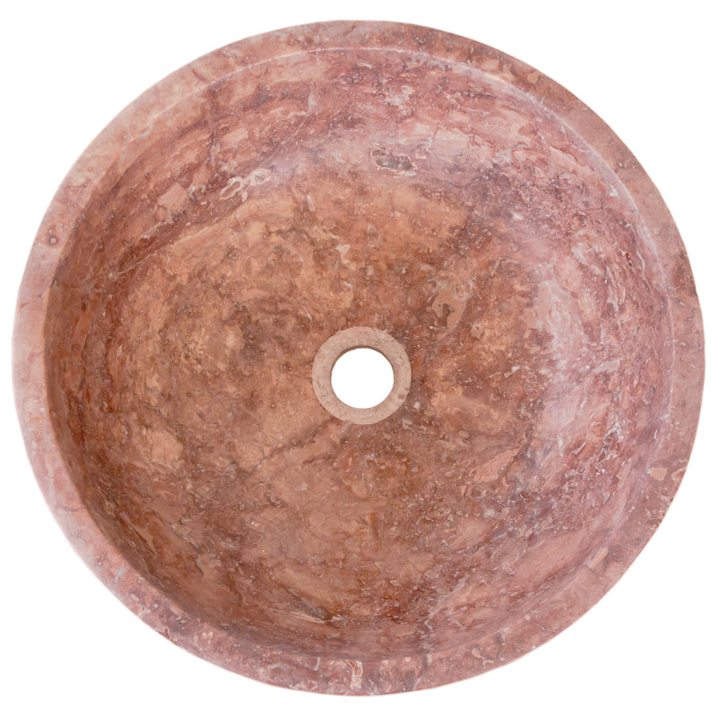 Gobek Red Travertine Natural Stone Vessel Sink Honed/Matte