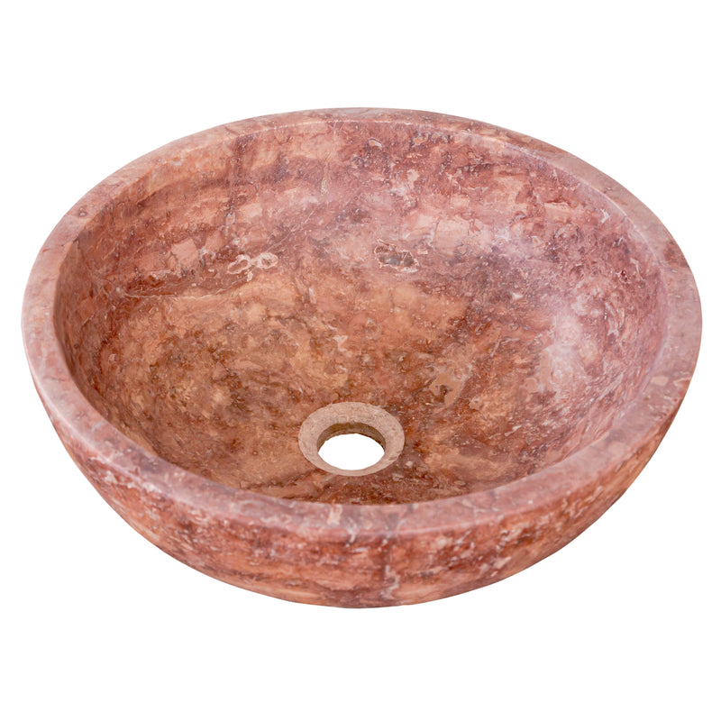 Gobek Red Travertine Natural Stone Vessel Sink Honed/Matte