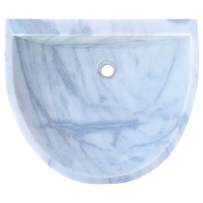 Gobek Natural Stone Carrara White Marble Wall-Mount Marble Polished