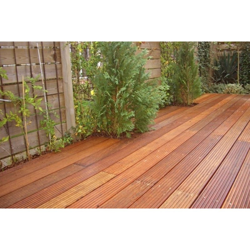 Opus Iroko Channeled Wood Decking