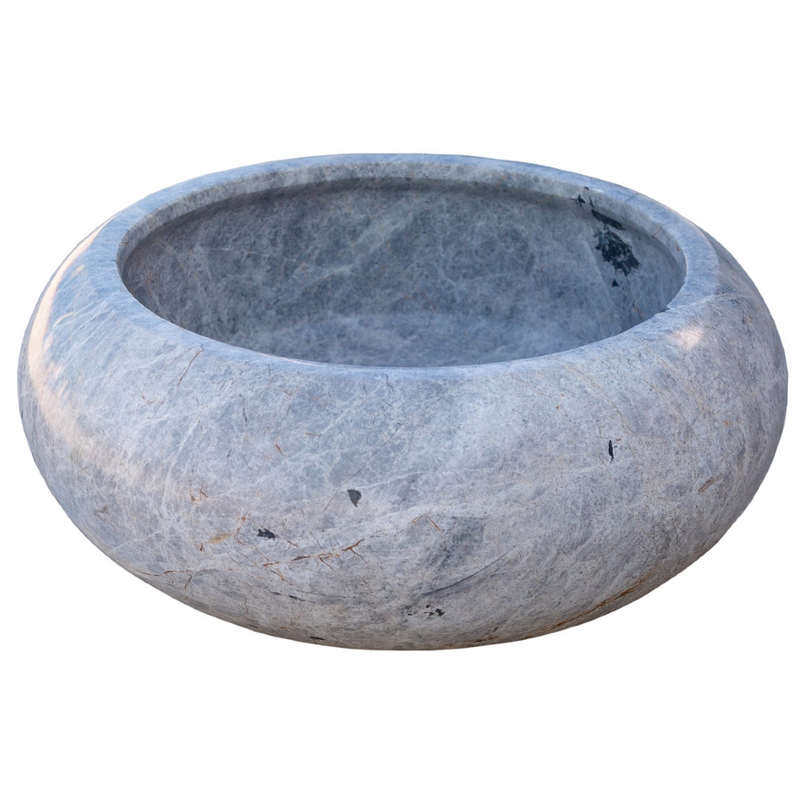 Gobek Sirius Silver Marble Natural Stone Vessel Sink